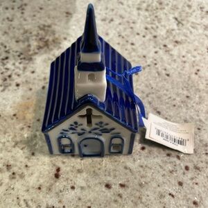 NWT - Ceramic Church Christmas ornament